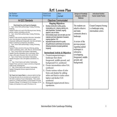 003 Third Grade Intermediate Color Landscape