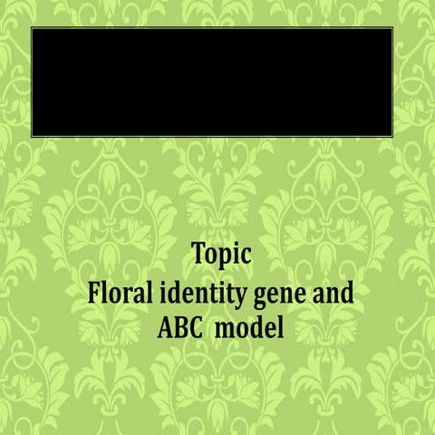 ABC model of flower development crop repro physio | PPTX