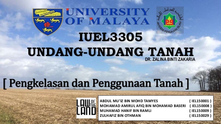 Land Law Pengelasan Tanah