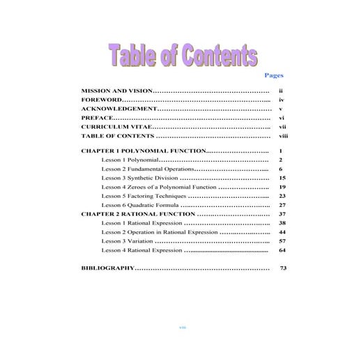 003 Table Of Content