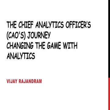 Jones Lang Lasalle at The Chief Analytics Officer Forum, Europe