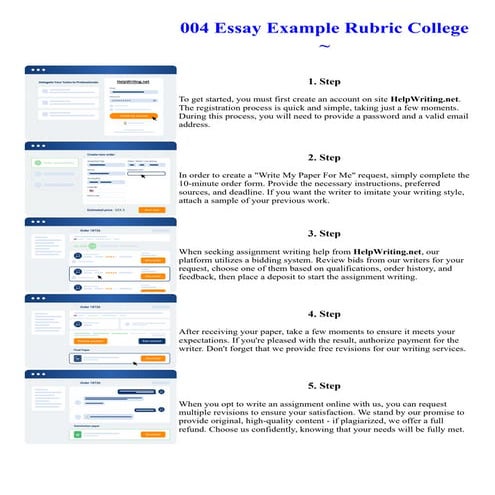 004 Essay Example Rubric College ~