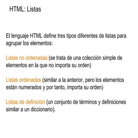 004 html: listas