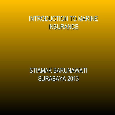 introduction on marine insurance