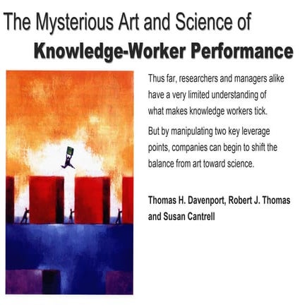 004 the mysteriousartandscienceofknowledge-workerperformance_ver1.0