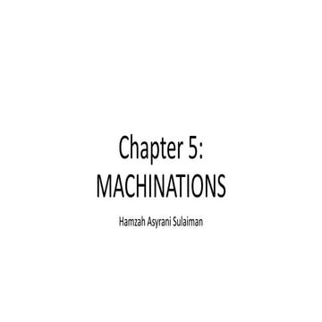 05 - Machinations