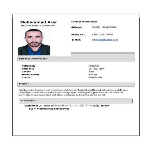 Most Updated CV | PDF