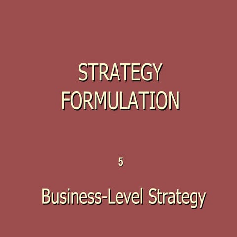 005 business+level+strategy s.m