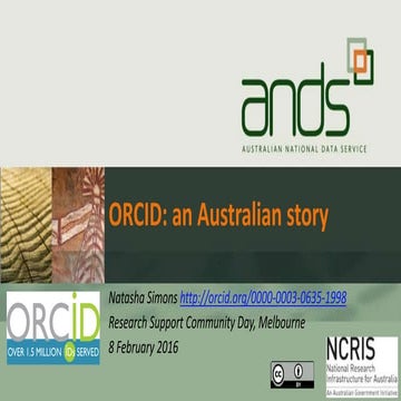 ORCID: an Australian story
