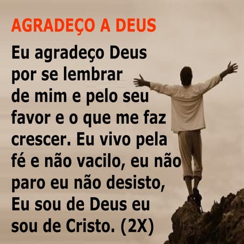 agradeço a Deus
