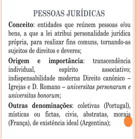 006 slides pessoas jurídicas | PPT