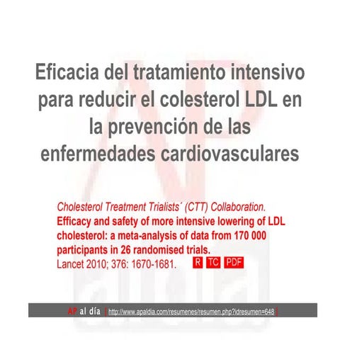 Hipercolesterolemia y tratamiento