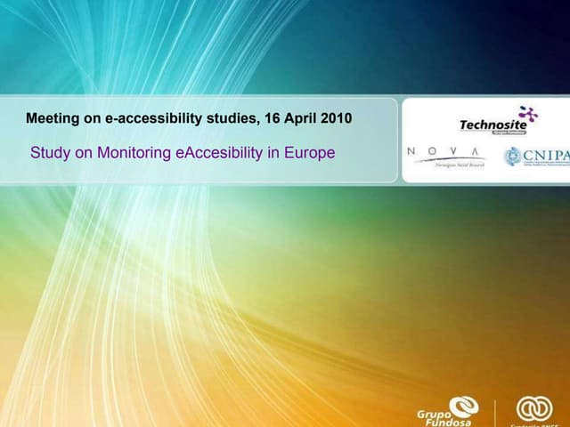 European study on Monitoring e-accessibility 2009-2011
