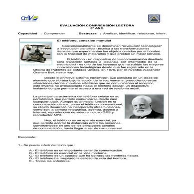 Evaluación Simce Lenguaje 8°  2014