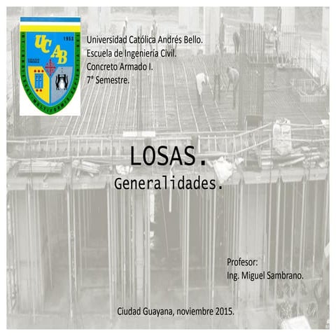 Diseño de Losas de Concreto Armado