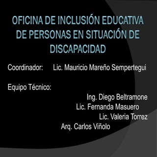 Oficina de Inclusión Educativa de P...