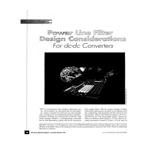 Design and Implementation of EMI Filter for DC-DC Power Converter | PDF