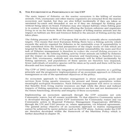 The impact of marine fisheries