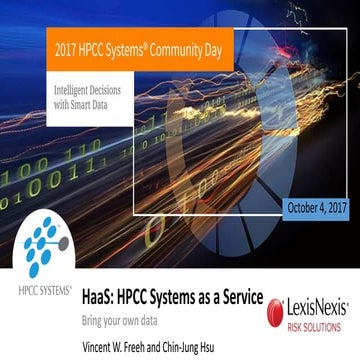 HaaS: HPCC Systems as a Service – BYOD to the Cloud Party