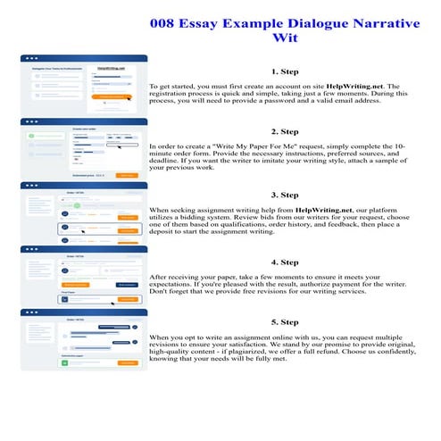 008 Essay Example Dialogue Narrative Wit