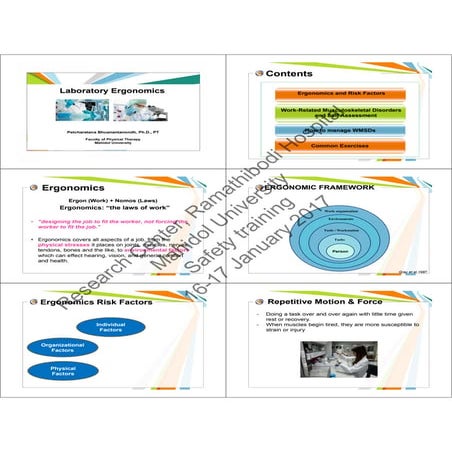 Laboratory ergonomics