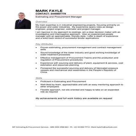 CV_Mark Fayle _Brief