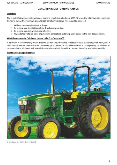 Zero Turn Radius Report - Team Panache (1)