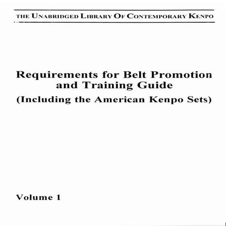 00 american kenpo study manual - requirements for belt pro | PDF