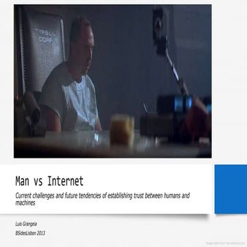 Man vs Internet - Current challenges and future tendencies of establishing tr...