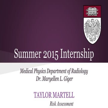 Summer 2015 Internship