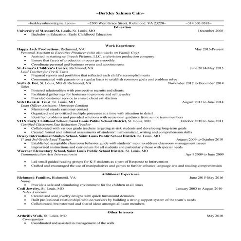 Berkley Cain Resume 12.15.16