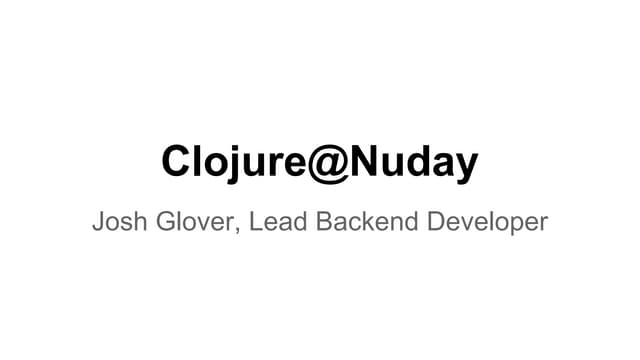Clojure@Nuday