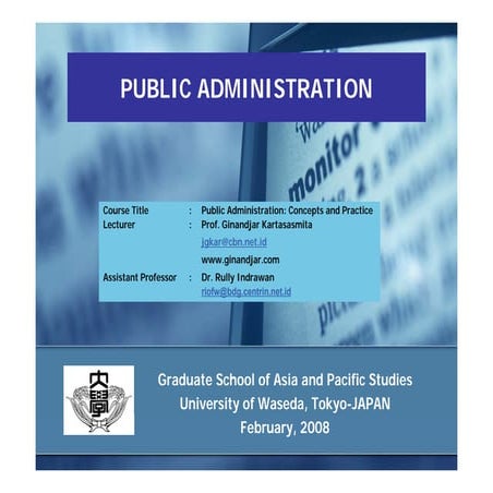 Public Administration: Concepts and Practice