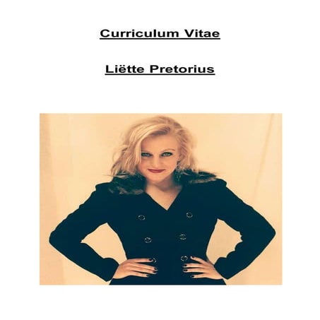 Curriculum Vitae Liëtte Pretorius PDF