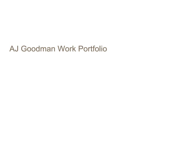 AJG Work Portfolio Updated