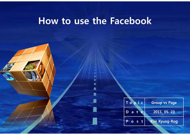 How to make the page in facebook