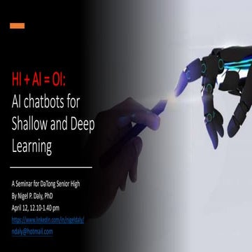 Using AI chatbots for deep learning and teaching with specific examples to en...