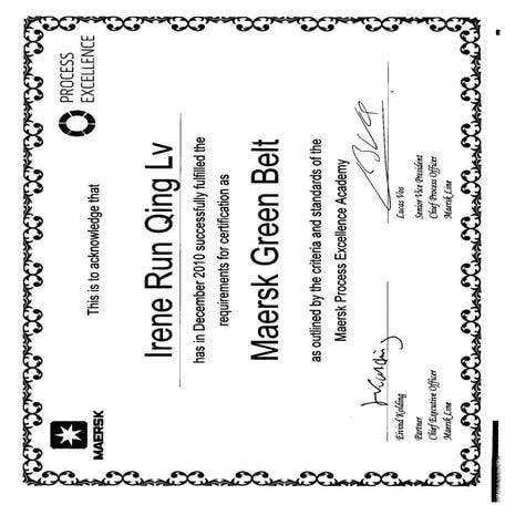 Green Belt Certification