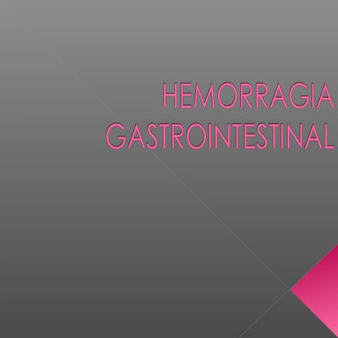 hemorragia gastrointestinal