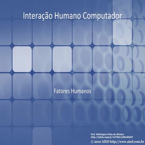 Fatores Humanos (IHC)