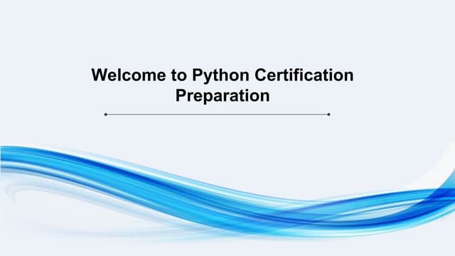 Python PCEP Welcome Opening