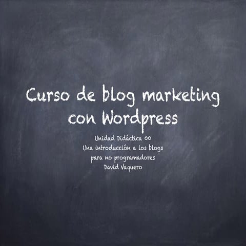 Curso Blog Marketing con Wordpress