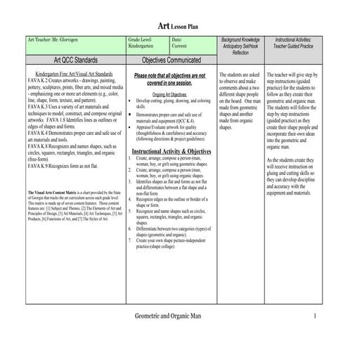 00 Kindergarten Geometric And Organic Man