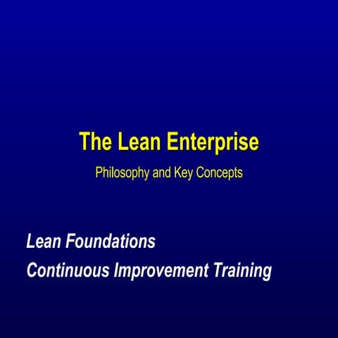 00 Lean Concepts Foundations 23 Pgs