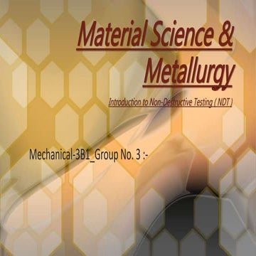 material science & metallurgy 