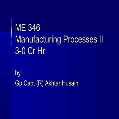 Manufacturing System Introduction