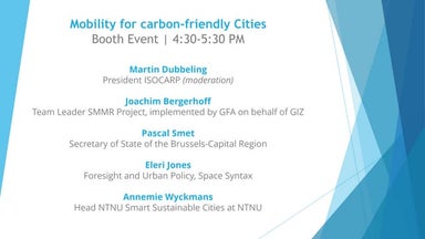 ISOCARP @ WUF10 | Mobility for carbon-friendly cities