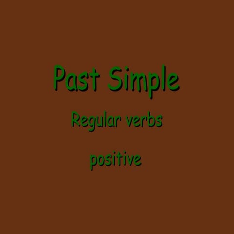00 past simple regulars introduction