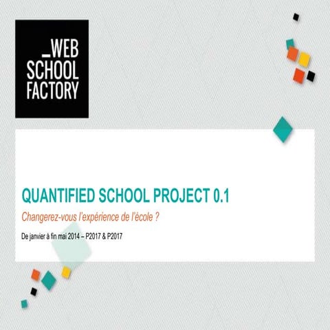 Quantified School : Penser l'école autrement