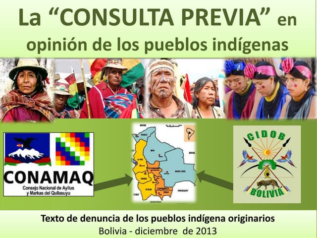 Texto sobre la Consulta Previa/Conamaq-Cidob